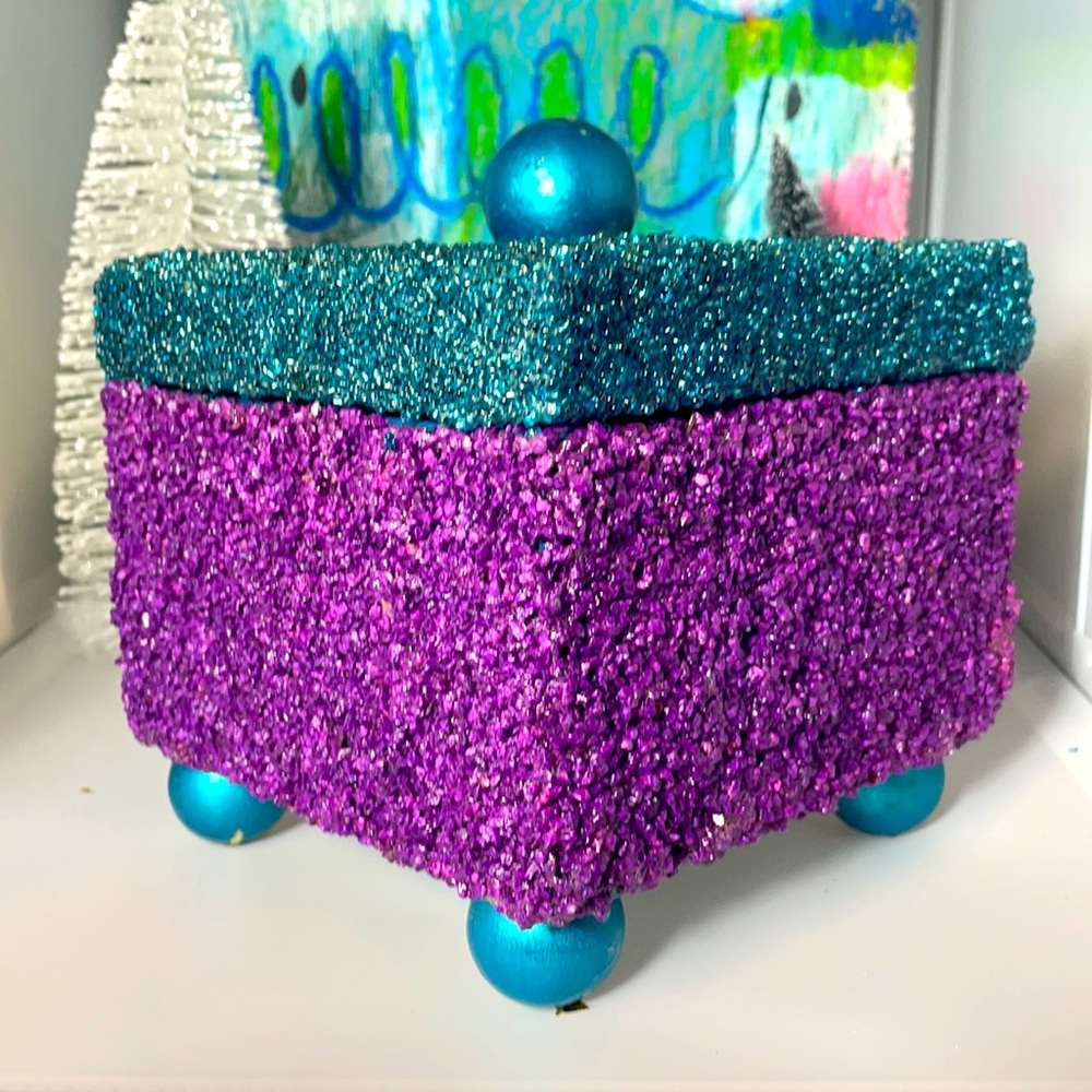 Decorative Box Hand Decorated with Beads